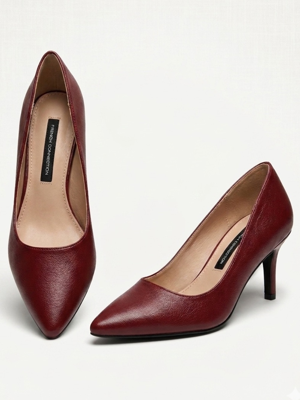 French Connection Kate Pump in burgundy Size 7-5/EU 38